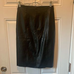 Vegan Leather Pencil Skirt w/ zipper